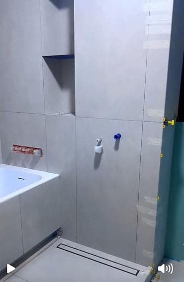 Услуга: комплексная отделка и облицовка ванных комнат крупноформатным