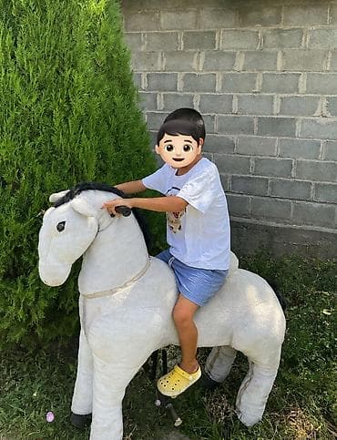 Игрушки: 🐴 Продается плюшевая лошадка-качалка / лошадка для катания Подарите — 2