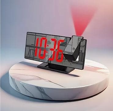 Часы для дома: Проекционные настольные часы с большим LED-дисплеем - Крупные красные — 4