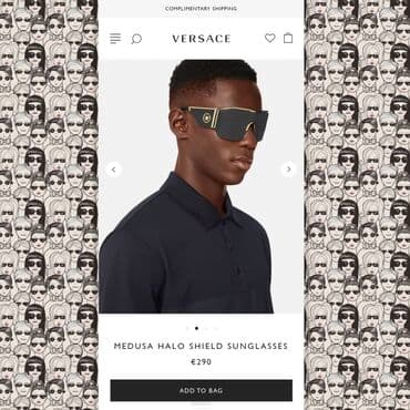 Прокат одежды: Очки VERSACE Комплект: Укрепленный футляр, коробка и документы — 2