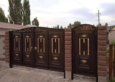 Распашные ворота: Кованные металлические ворота и калитки под заказ. - Материал: сталь — 4