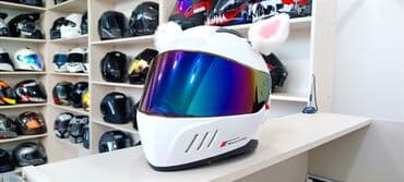 bwm самурай: Шлем с Ушками . с Визором Хамелеон и Встроенными Очками + — 3