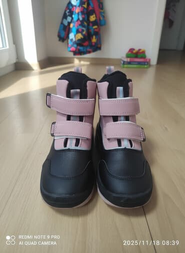 детская обувь зимние сапоги: Детские зимние ботинки - Модель: высокие термоботинки - Цвет: черный — 1