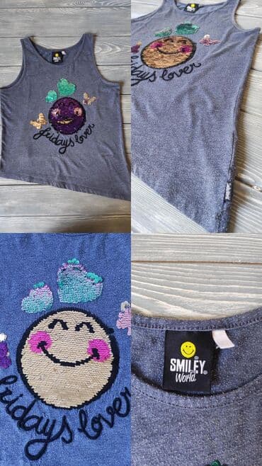 новогодний платье для девочек: Рубашка, цвет - Розовый, Б/у — 7