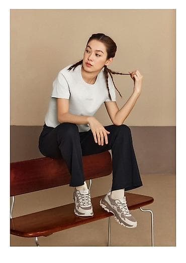 Спорттук бут кийим: Кроссовкалар, 37, Skechers, Жаңы, түсү - Саргыч боз — 4