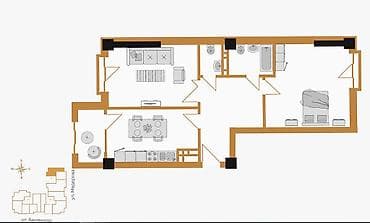 Продажа квартир: 2 комнаты, 66 м², Элитка, 9 этаж, Готовая ПСО (под самоотделку) — 2