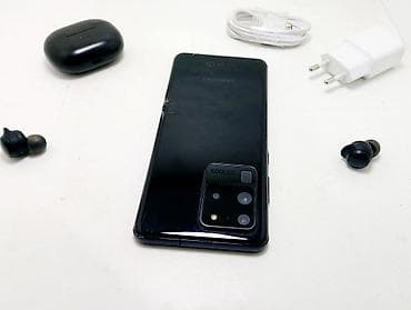 10x: Samsung Galaxy S20 Ultra, Б/у, 128 ГБ, цвет - Черный, 1 SIM, 2 SIM — 2