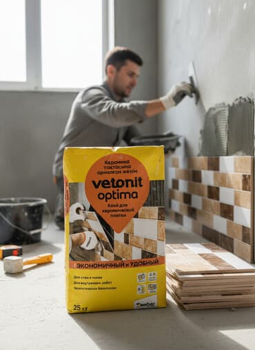 двойной скотч: Клей Vetonit Optima предназначен для укладки керамической плитки на — 1