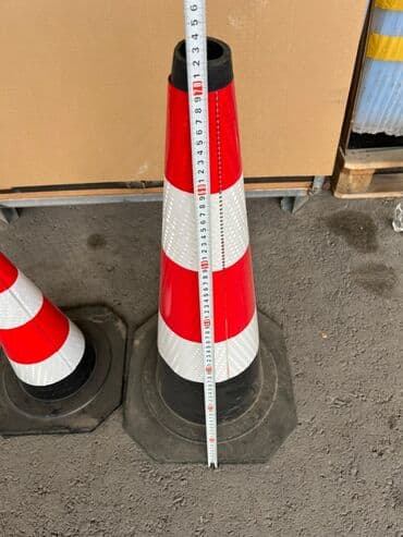 строительные оборудования: Дорожный конус резиновый не ломается 50см 550 сом 60см 650 сом — 3