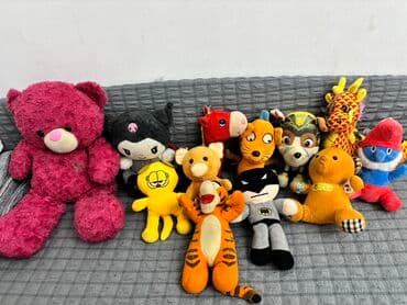 контейнеры для вещей: Плюшевые игрушки набором. В комплекте: - большой малиновый медведь с — 1