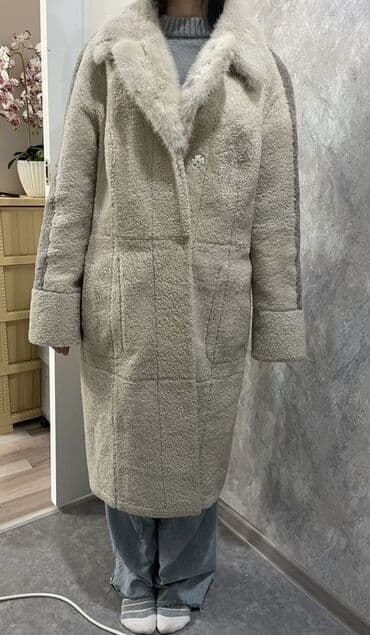 работа в бишкеке разнорабочий 2020: Дублёнка женская, тёплая, длина миди. - Материал: натуральная овчина — 3