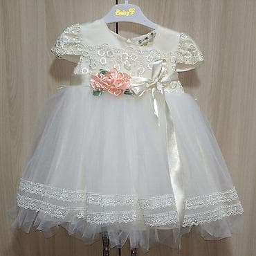 Детское платье, цвет - Белый, Б/у — 1