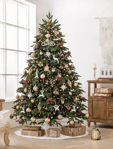 елка живой: Искусственная новогодняя ёлка с декоративным оформлением — 1