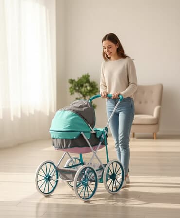 кроватка для куклы: 🎀Игрушечные коляски хорошего качества. 🍭Размер коляски: ширина 39 — 1