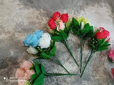 deco mesh: Искусственные букетики роз - Тип: декоративные искусственные цветы — 4