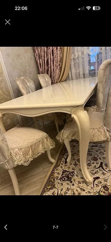 чехлы на стулья на резинке: Стол и стул для зала, Б/у, Самовывоз, цвет - Бежевый — 2