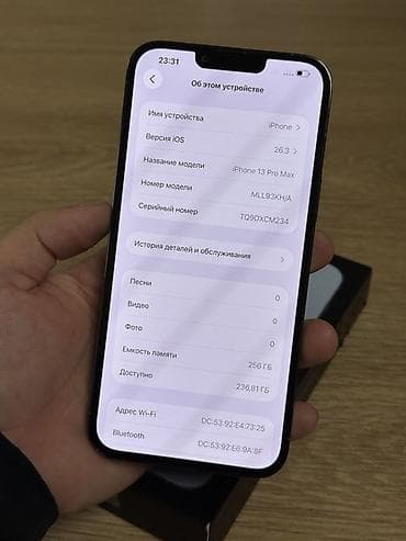 redmi note 9 s: IPhone 13 Pro Max, Б/у, 256 ГБ, Sierra Blue, Коробка, 79 % — 2