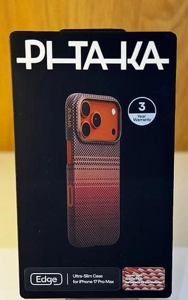 pit: Противоударный чехол Pitaka для Apple iPhone 17 Pro Max оранжевый О — 2