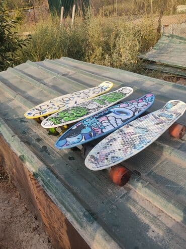 кроссовки ролики: Пенниборды (мини-скейтборды) в ассортименте. Характеристики: - Дека — 2