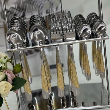 крышка lets go: Набор ложек из высококачественной нержавеющей стали с подставкой 36 шт — 2