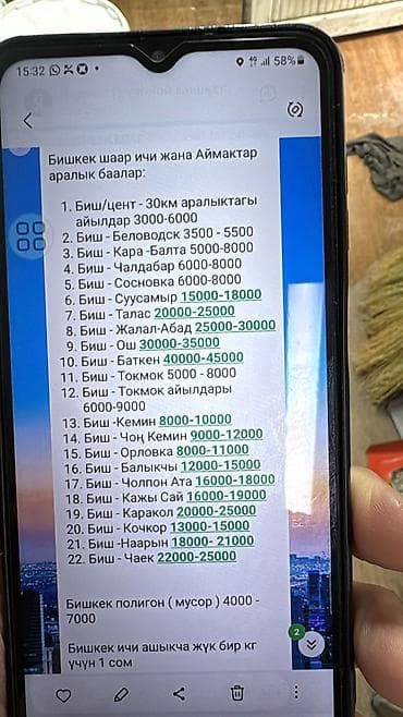 5000: Грузоперевозки на маршрутах: - Бишкек ↔ Чолпон-Ата ↔ Бостери - Чуй – — 2