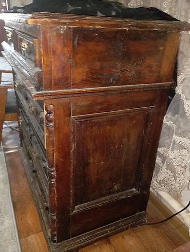 ретро сервант: Комод для одежды, Без зеркала, Дерево, цвет - Коричневый — 2