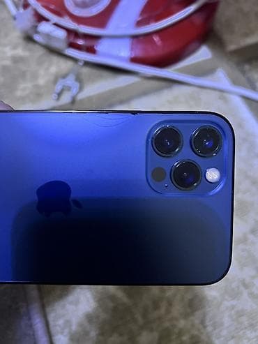 телефон с антеной: IPhone 12 Pro, 128 ГБ, Pacific Blue, Кабель, 100 % — 6