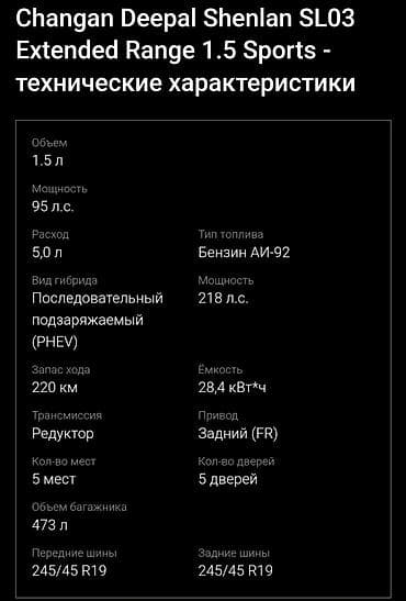 bmw e20: Changan : 2025 г., 1.5 л, Робот, Электромобиль, Лифтбек — 6