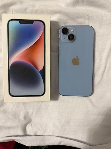 IPhone 14, 128 ГБ, Голубой, Коробка, 74 % at lalafo.kg IPhone 14, 128 ГБ, Голубой, Коробка, 74 %