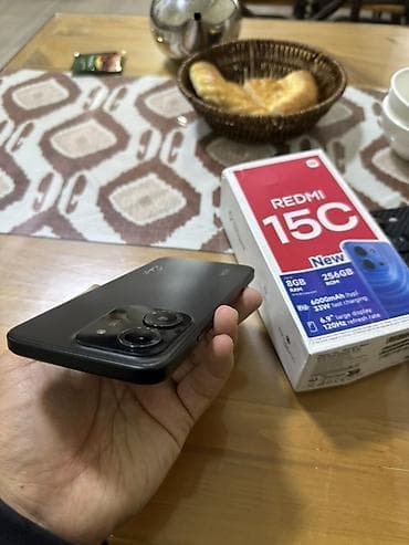 ipad 8 generation: Redmi, Redmi 15C, Б/у, 256 ГБ, цвет - Черный, 2 SIM — 3