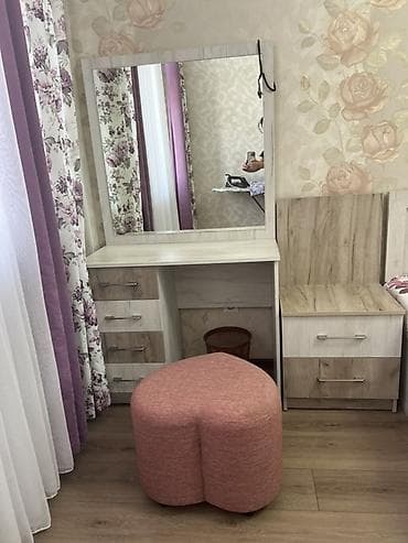 кровать 1 5: Спальный гарнитур, Двуспальная кровать, ДСП, цвет - Бежевый — 2