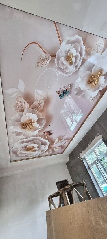 Натяжной потолок Глянцевое, Матовое, 3D потолки Гарантия, Бесплатная консультация, Бесплатный замер at lalafo.kg Натяжной потолок Глянцевое, Матовое, 3D потолки Гарантия, Бесплатная консультация, Бесплатный замер