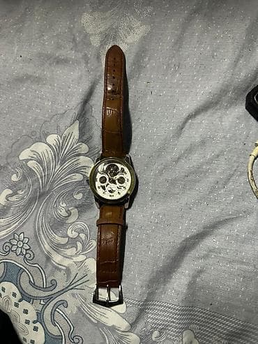 золото часы: Мужские наручные часы с открытым механизмом (скелетон) — 1