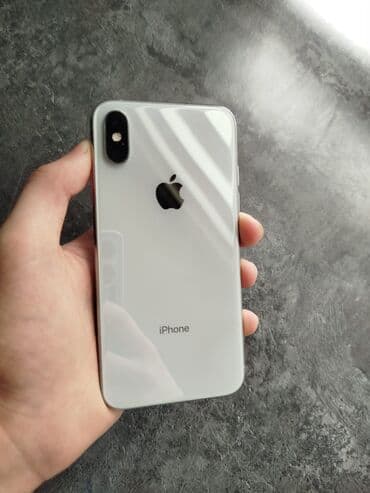 айфон х: IPhone Xs, Колдонулган, 64 ГБ, Ак, Коргоочу айнек, Каптама, 76 % — 1