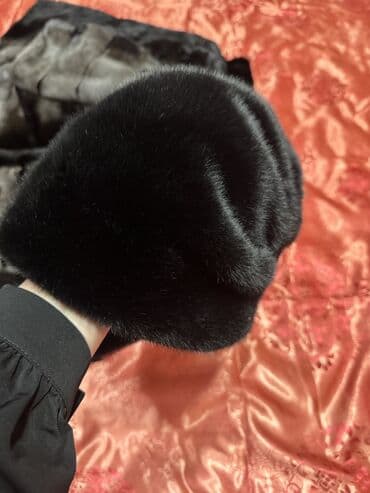 шапка с шариком: Шапка, Норка, Зима, Со стразами — 2