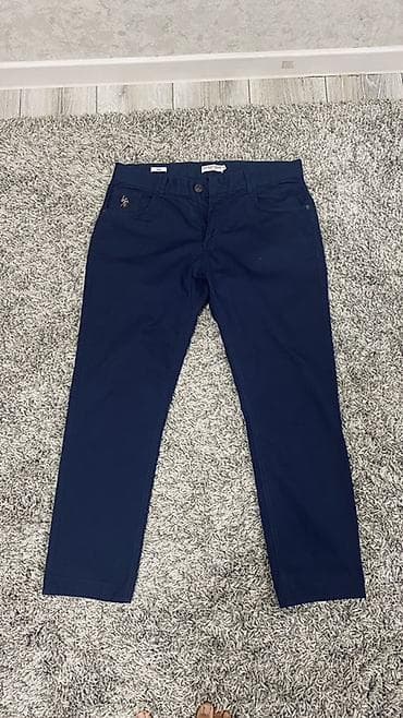 брюки с высокой посадкой мужские: Мужские брюки U.S. Polo Assn. - Модель: Slim (приталенный крой) - — 1