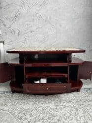 Гарнитур для зала, Б/у, Журнальный стол, Дерево, Самовывоз, цвет - Коричневый