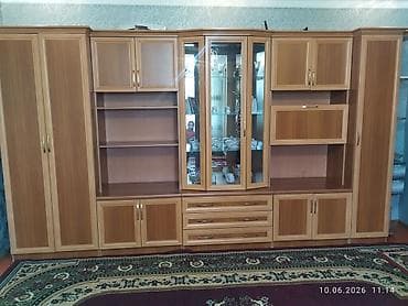 тумбы и полки под тв серый цвет: Стенка-шкаф, Тип стенки-шкафа: Другой тип шкафа-стенки, Для зала, Б/у, Особенности: Для хранения посуды — 5