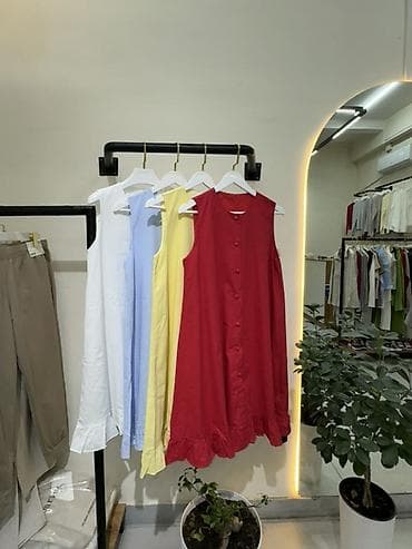 манго mango: Повседневное платье, Лето, Хлопок, Сарафан, S, M — 1