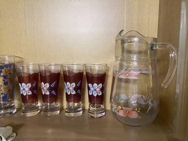 Удобрения и садовая химия: Графин и бокалы 4 бокала высокие - 320 сомов 4 бокала меньше - 320 — 2