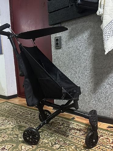 Коляскалар: Прогулочная коляска-трость (легкая и компактная) - Цвет: черный - — 1