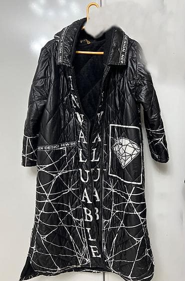 женская ветровка: Пуховик, Длинная модель, 4XL — 3