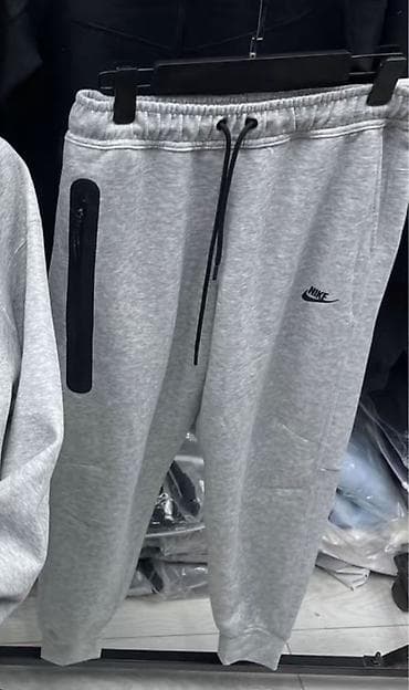 nike tech flece: Спортивный костюм Nike Tech Fleece (серый/черный) - Комплект: худи на — 3
