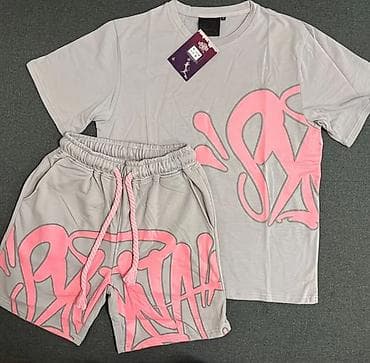 трикотажные футболки: Костюм летний из двух предметов: футболка + шорты. - Цвет — 1