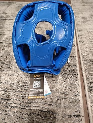 Шлемы: Шлем боксерский WESING Оригинал (синего цвета) размер: s -m - — 4