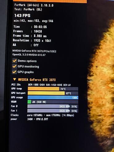 Техника и электроника: Видеокарта для ПК, Б/у, Gigabyte, GeForce RTX, 8 ГБ — 6