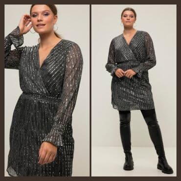 коктейльное платье синего цвета: Вечернее платье, Коктейльное, Короткая модель, 3XL — 1