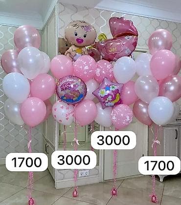 Воздушные шары и готовые композиции для девочки - Тематика: рождение lalafo.kg да Воздушные шары и готовые композиции для девочки - Тематика: рождение