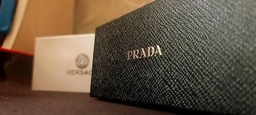 Очки: Солнцезащитные очки очки, Prada, Унисекс, Кошачий глаз, Оригинал, Новый — 1