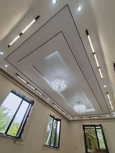 лепнина из гипса: Дизайн и монтаж потолков из ГКЛ и натяжных систем под ключ - — 1